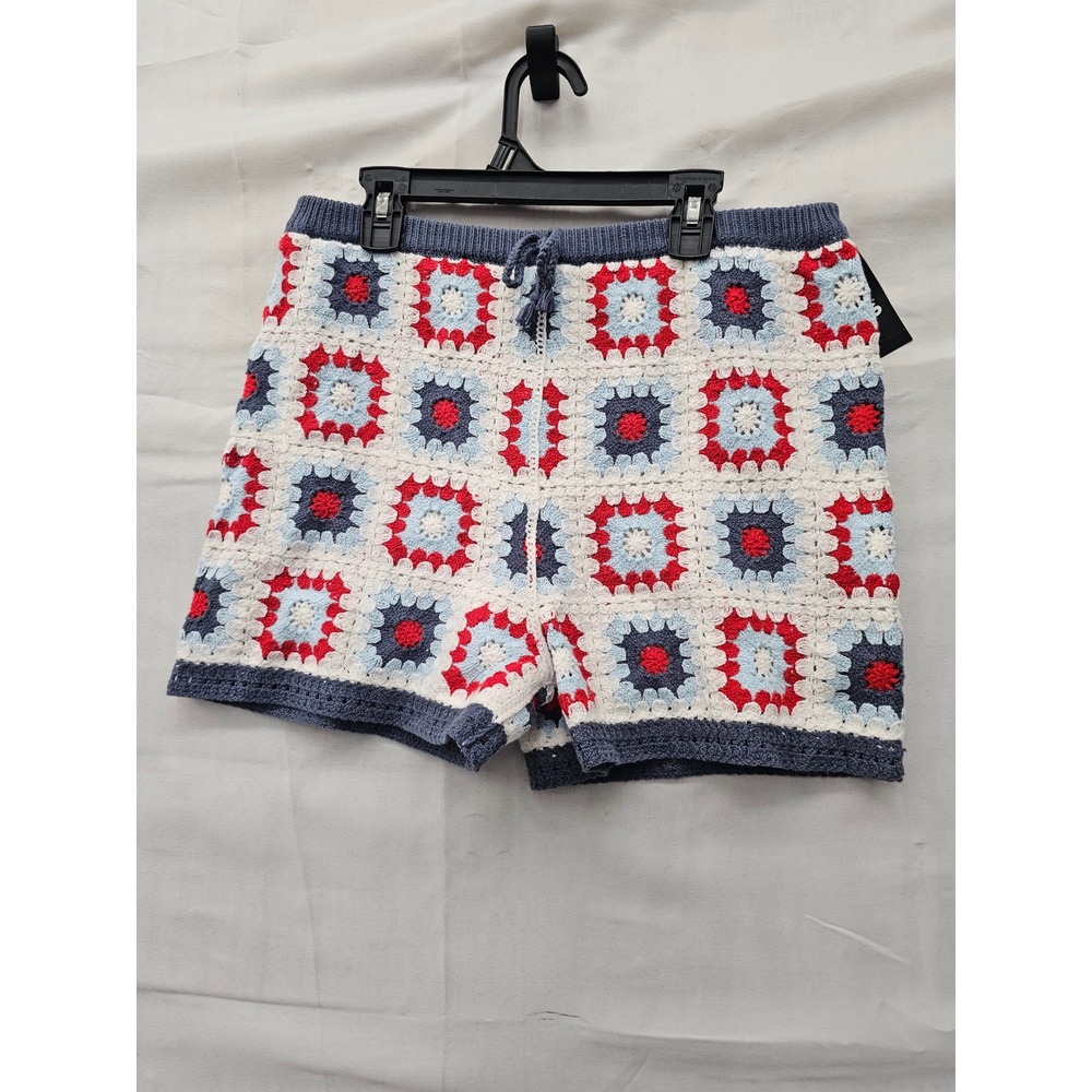 Art Class Girls Crochet Granny Square Shorts Multicolor Cotton Blend Size XL